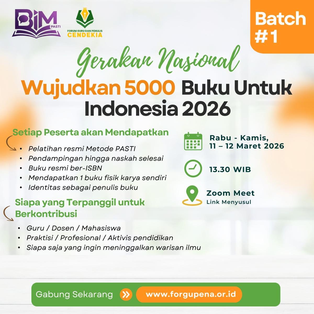Gerakan Nasional Wujudkan 5000 Buku untuk Indonesia 2026